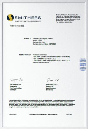 Hantai nylonsleeve-Electrical Resistance and Conductivity test report2